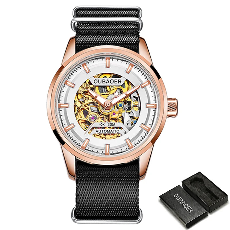 Excellence Mechanical Watches Chronograph Watch for Men Automatic Men's Watches Luxury Original Brand Stainless Steel Tourbillon Clock