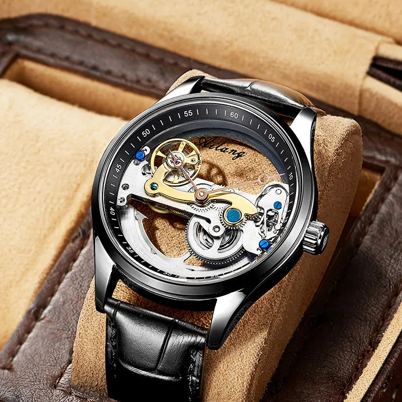 Excellence Skeleton Mechanical Men's Watches Top Brand Luxury Steampunk Transparent Hollow Automatic Watch