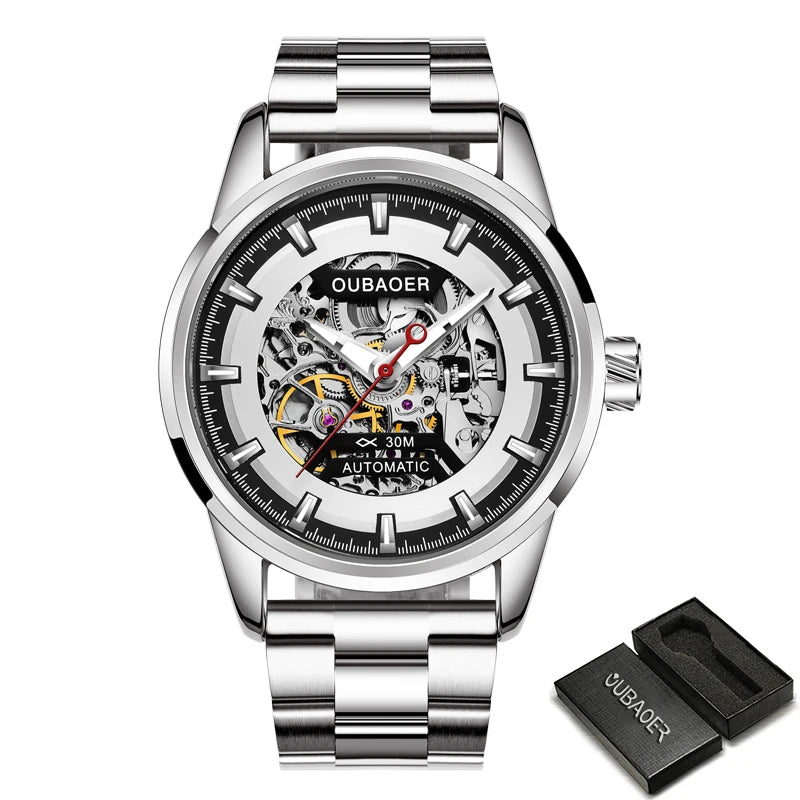 Excellence Mechanical Watches Chronograph Watch for Men Automatic Men's Watches Luxury Original Brand Stainless Steel Tourbillon Clock