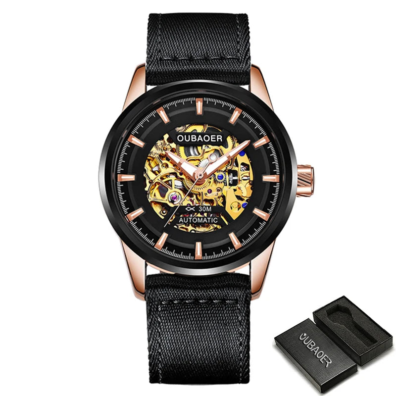 Excellence Mechanical Watches Chronograph Watch for Men Automatic Men's Watches Luxury Original Brand Stainless Steel Tourbillon Clock