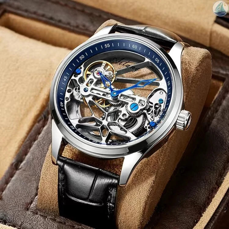 Excellence Skeleton Mechanical Men's Watches Top Brand Luxury Steampunk Transparent Hollow Automatic Watch