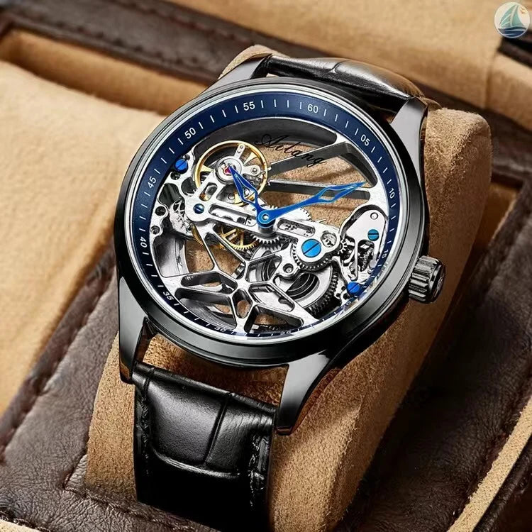 Excellence Skeleton Mechanical Men's Watches Top Brand Luxury Steampunk Transparent Hollow Automatic Watch