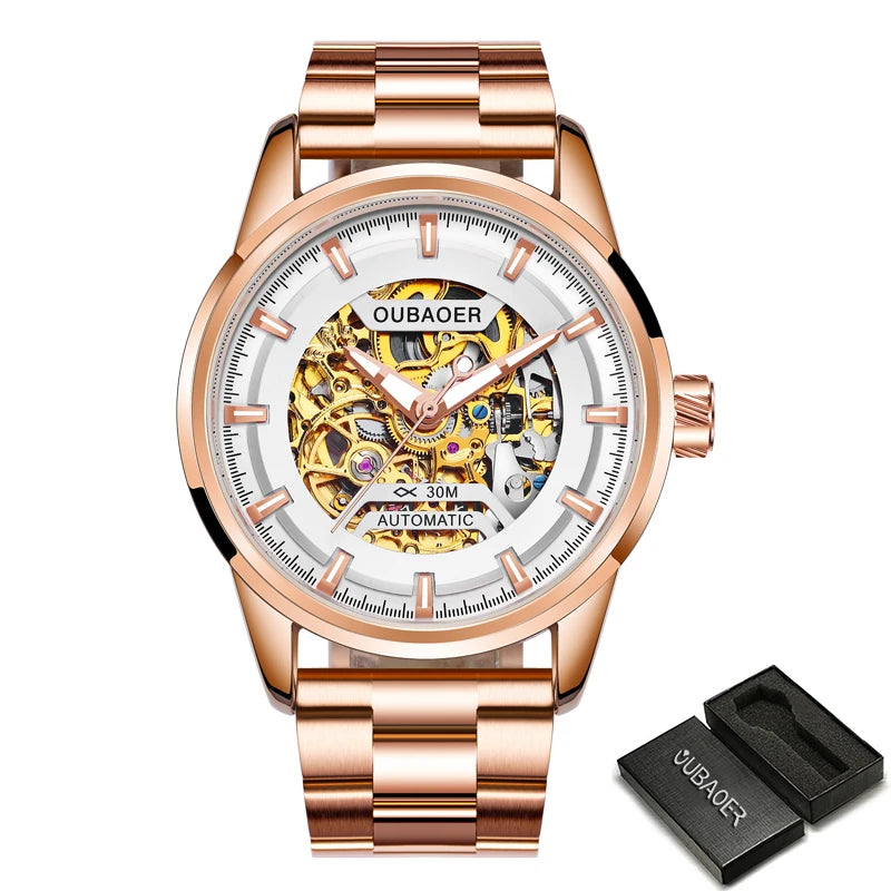 Excellence Mechanical Watches Chronograph Watch for Men Automatic Men's Watches Luxury Original Brand Stainless Steel Tourbillon Clock