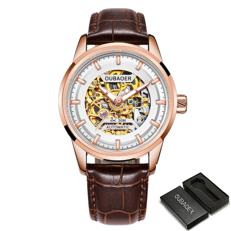 Excellence Mechanical Watches Chronograph Watch for Men Automatic Men's Watches Luxury Original Brand Stainless Steel Tourbillon Clock