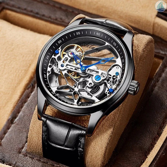 Excellence Skeleton Mechanical Men's Watches Top Brand Luxury Steampunk Transparent Hollow Automatic Watch