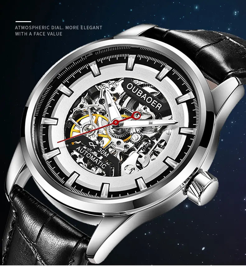 Excellence Mechanical Watches Chronograph Watch for Men Automatic Men's Watches Luxury Original Brand Stainless Steel Tourbillon Clock