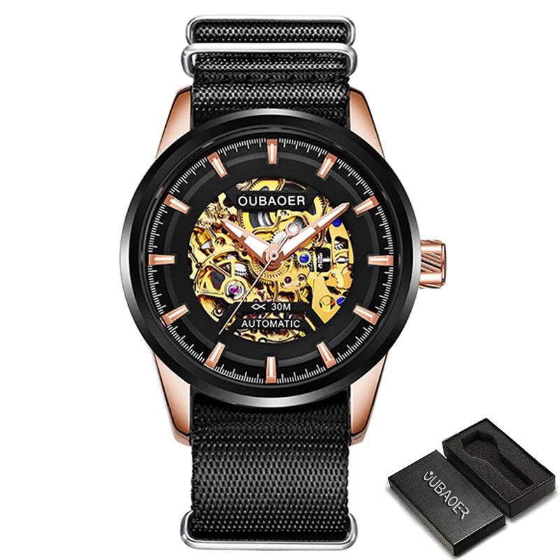 Excellence Mechanical Watches Chronograph Watch for Men Automatic Men's Watches Luxury Original Brand Stainless Steel Tourbillon Clock