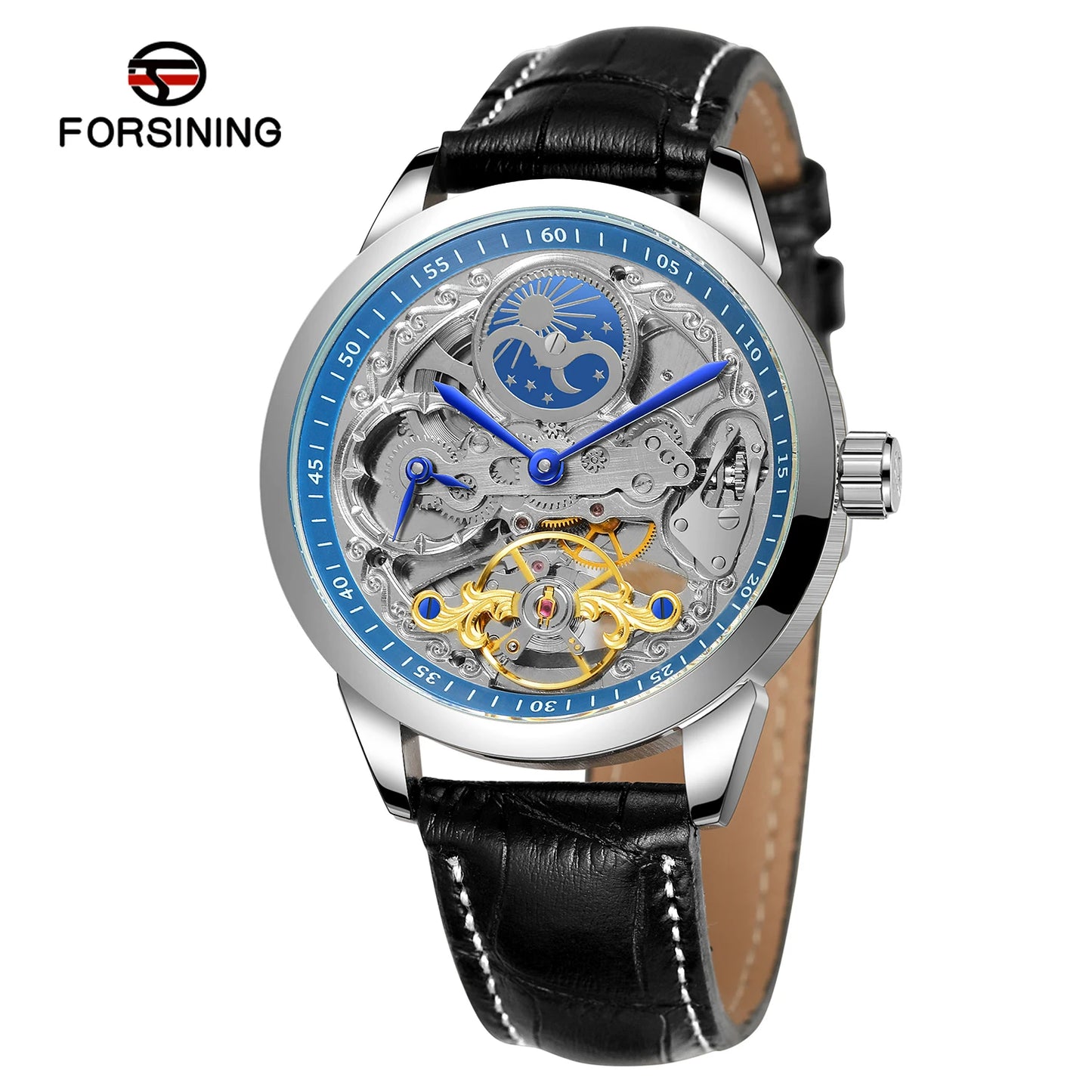 Excellence High-quality Multiple Time Zon Moonphase Tourbillion Automatic Watch Regulator Skeleton Mechanical Watches for men replica