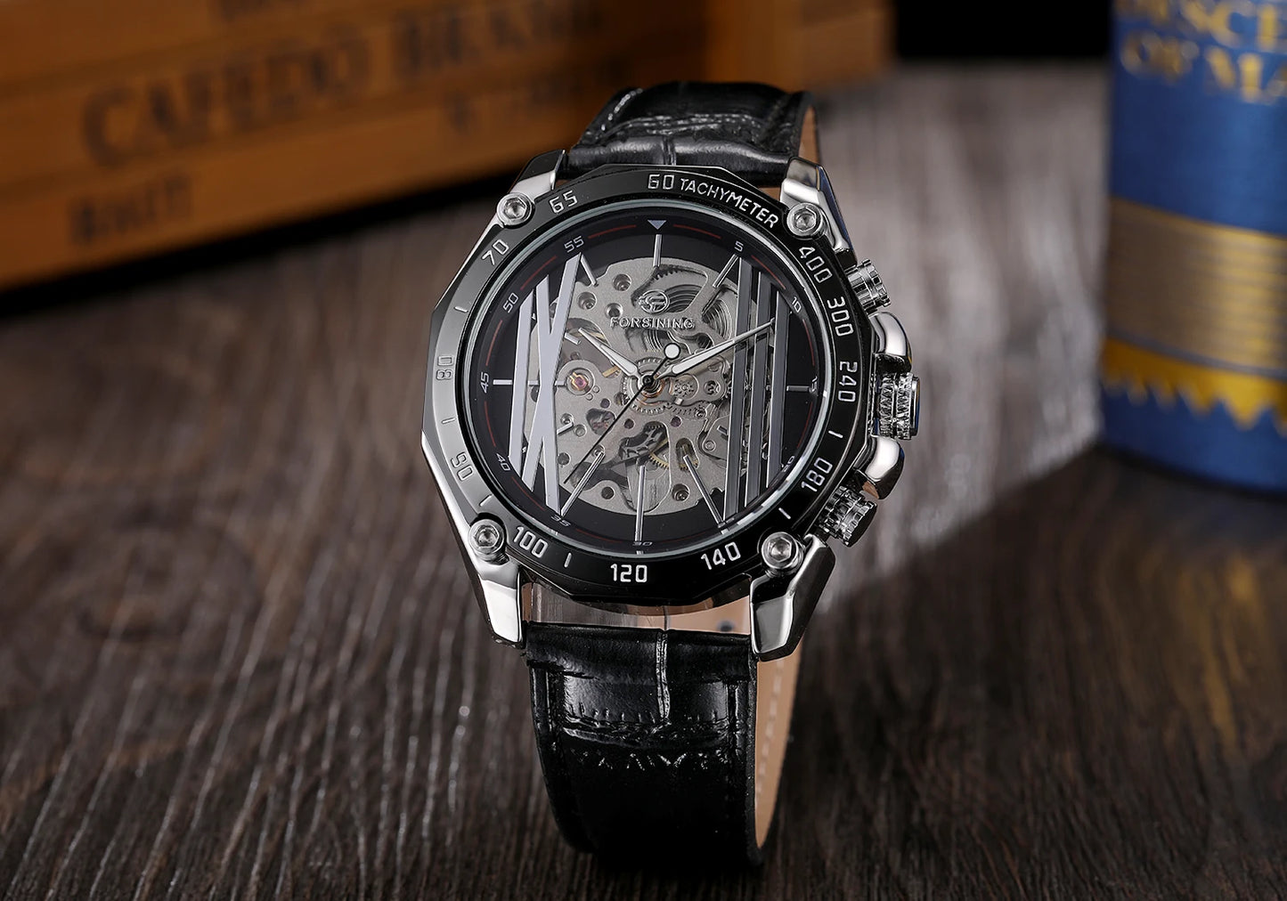 Excellence New Desigh Steel Skeleton Mechanical Watch Male Automatic Movement Man Wrist Watches Waterproof High End Luxury