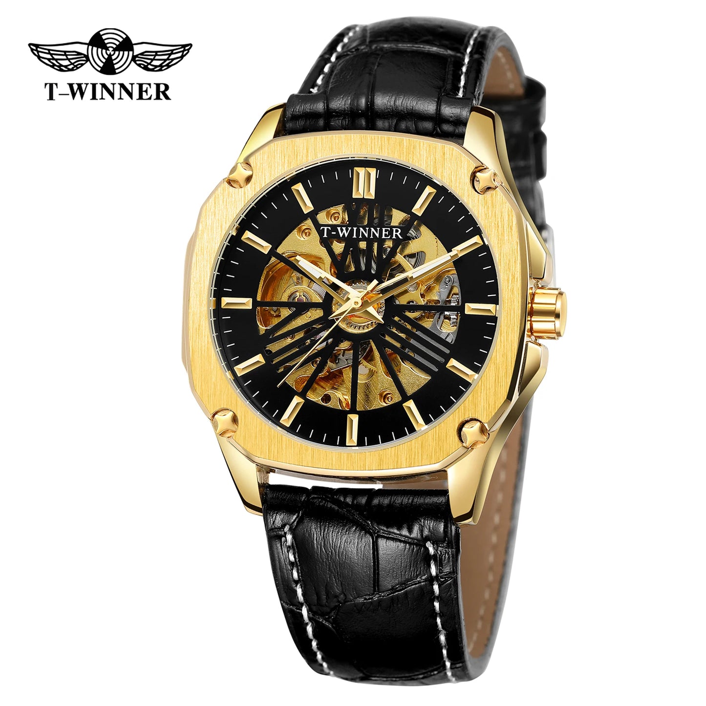 Excellence Replica Watch Fashion Classics Skeleton Mechanical Automatic Watches for men Vintage Bronze Wrist Men Watch