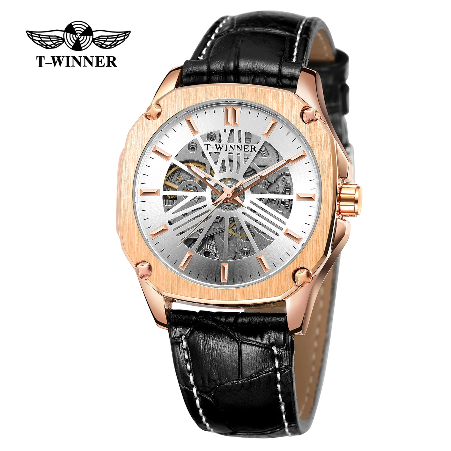 Excellence Replica Watch Fashion Classics Skeleton Mechanical Automatic Watches for men Vintage Bronze Wrist Men Watch