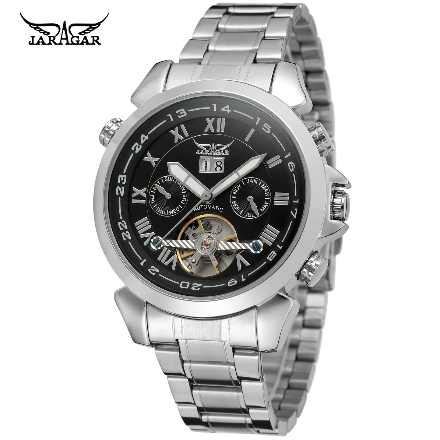 Excellence Original Luxury Tourbillon Automatic watch men Stainless Steel Elegant Mechanical Luminous Waterproof Male Wrist Watches