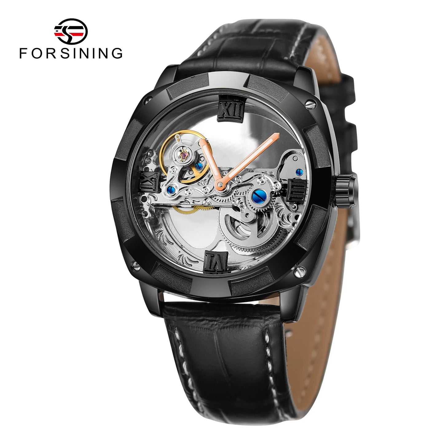 Excellence Top Brand Luxury Stainless Steel Skeleton Tourbillon Automatic Movement Men Watch Mechanical Waterproof Luminous Wrist Clock