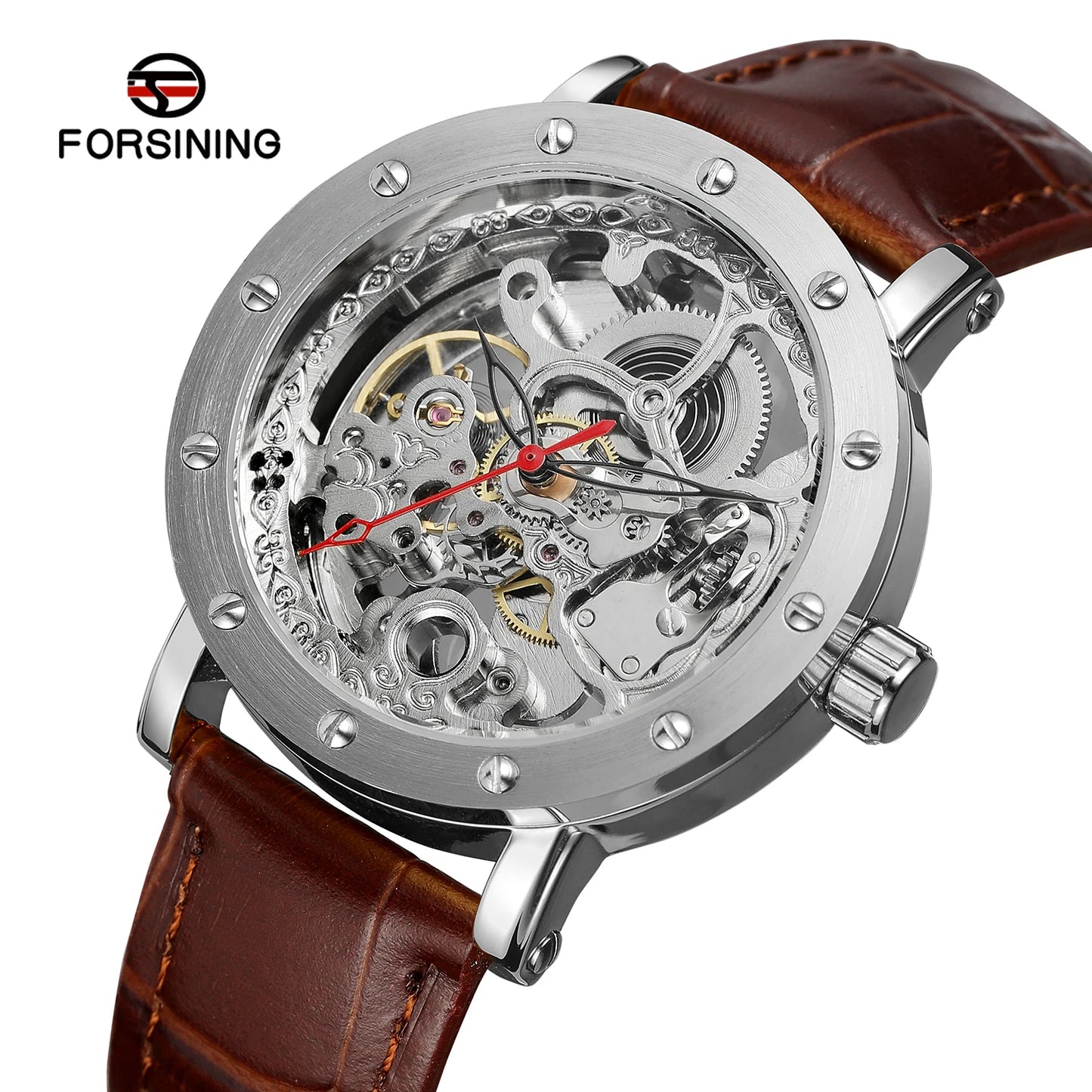 Excellence High Quality  men's watches Top Brand Luxury Hollow Skeleton Mechanical Automatic wristwatch  automatic