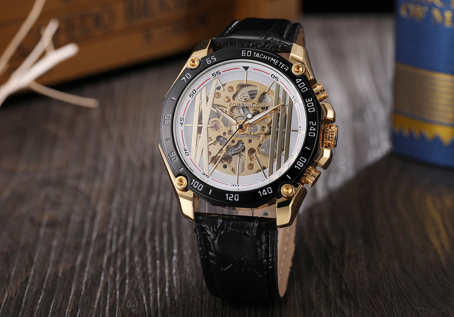 Excellence New Desigh Steel Skeleton Mechanical Watch Male Automatic Movement Man Wrist Watches Waterproof High End Luxury