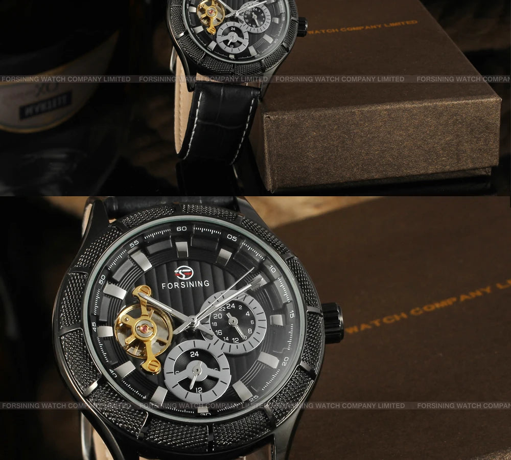 Excellence Tourbillon Skeleton Multifunctional Hands Automatic Movement Man Watch Mechanical Waterproof Male Wrist Watches