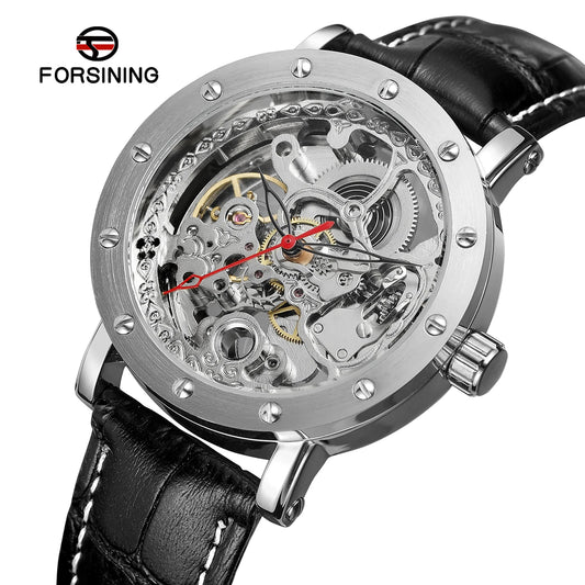 Excellence High Quality  men's watches Top Brand Luxury Hollow Skeleton Mechanical Automatic wristwatch  automatic