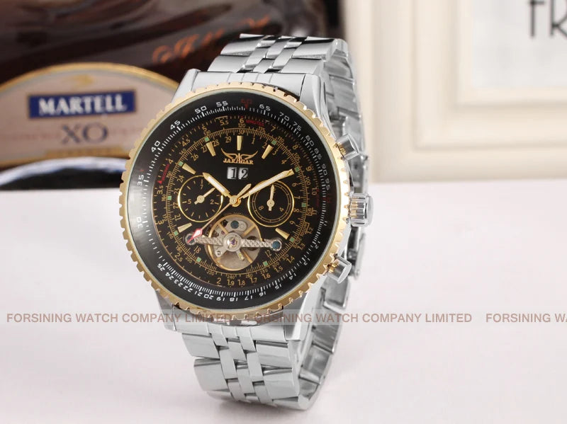 Excellence  Original Big Dial Tourbillon Chronograph Automatic Man Watches Stainless Steel Vintage Mechanical Waterproof