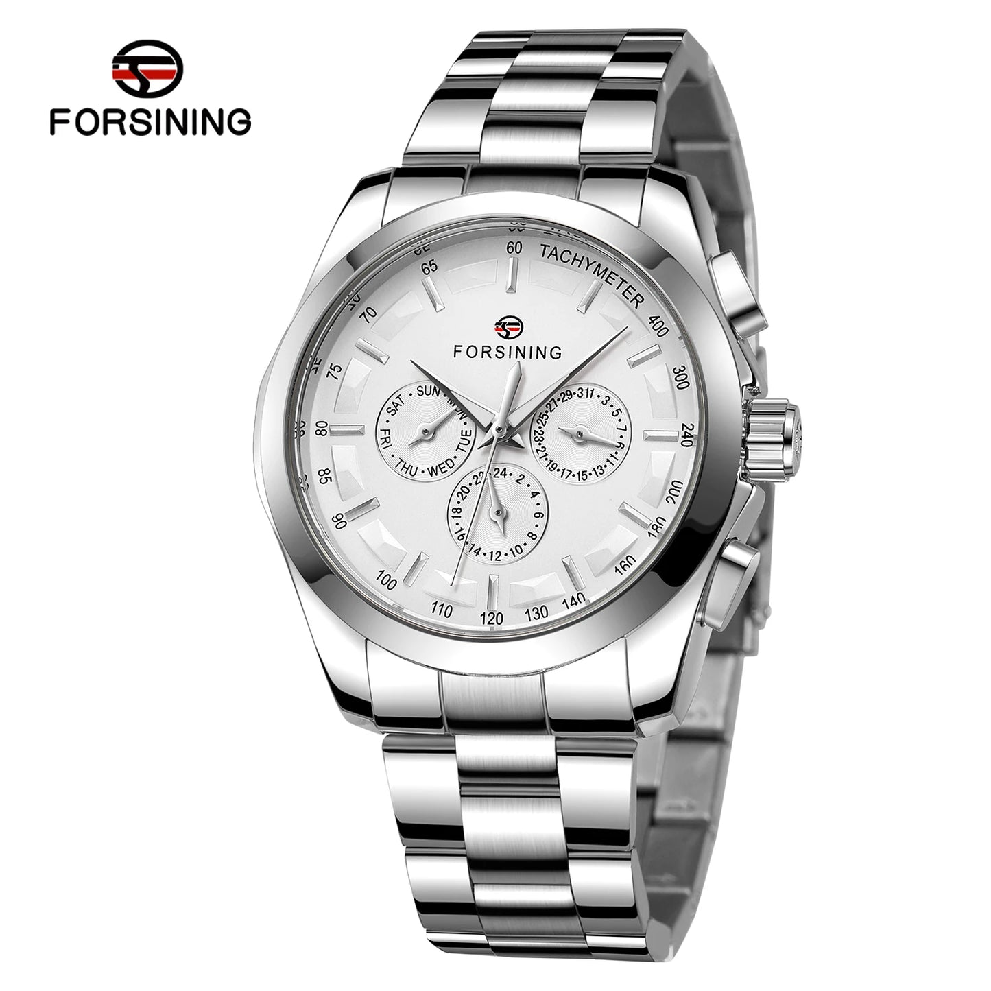 Excellence Business Style Automatic Watch Men Mechanical Wristwatch With Calendar Dial Stainless Steel Luminous Pointers