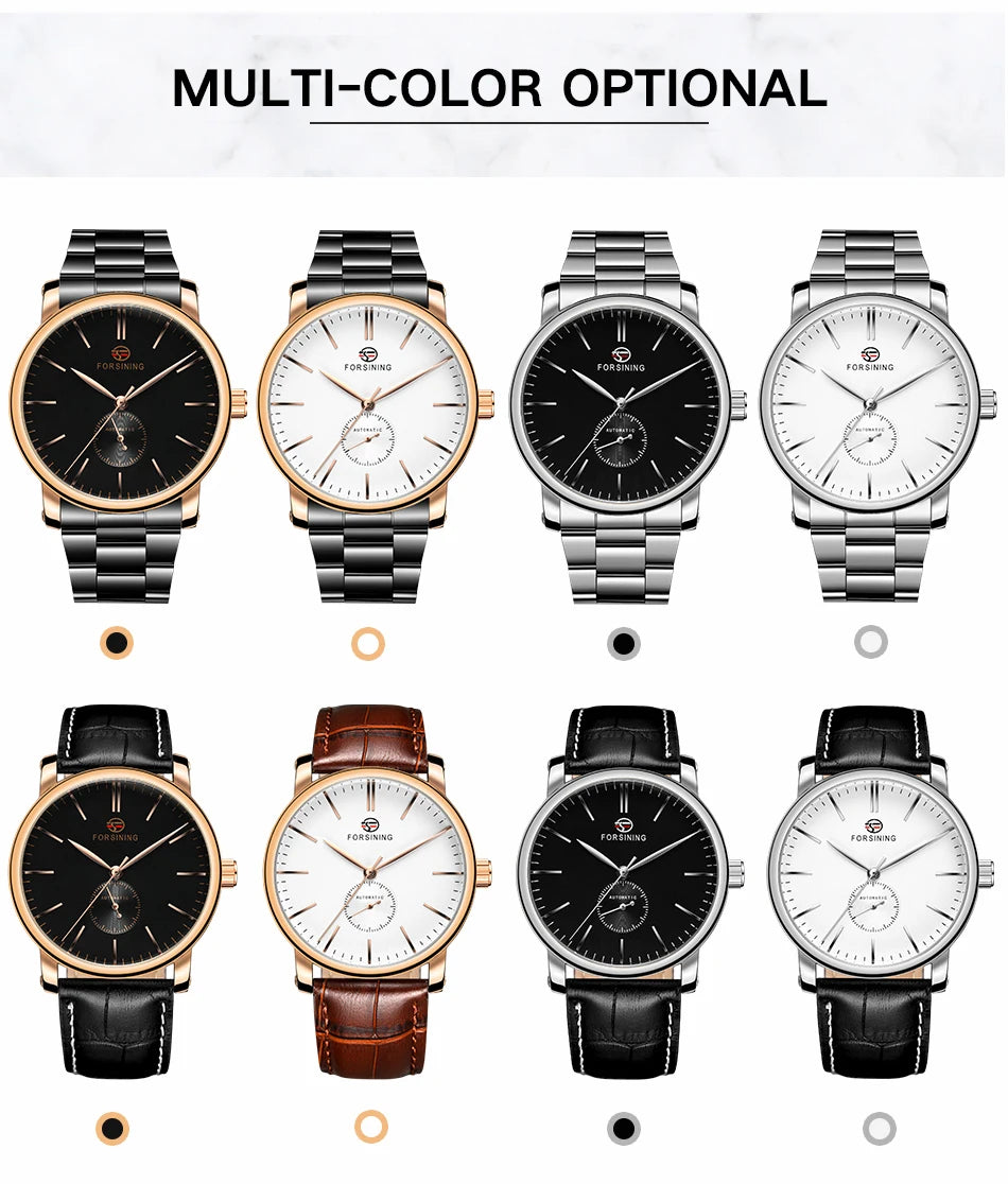 Excellence Luxury Brand Men's Watches Mechanical Movement stainless steel Automatic Self-winding Clock Male Big Dial Wrist Watches