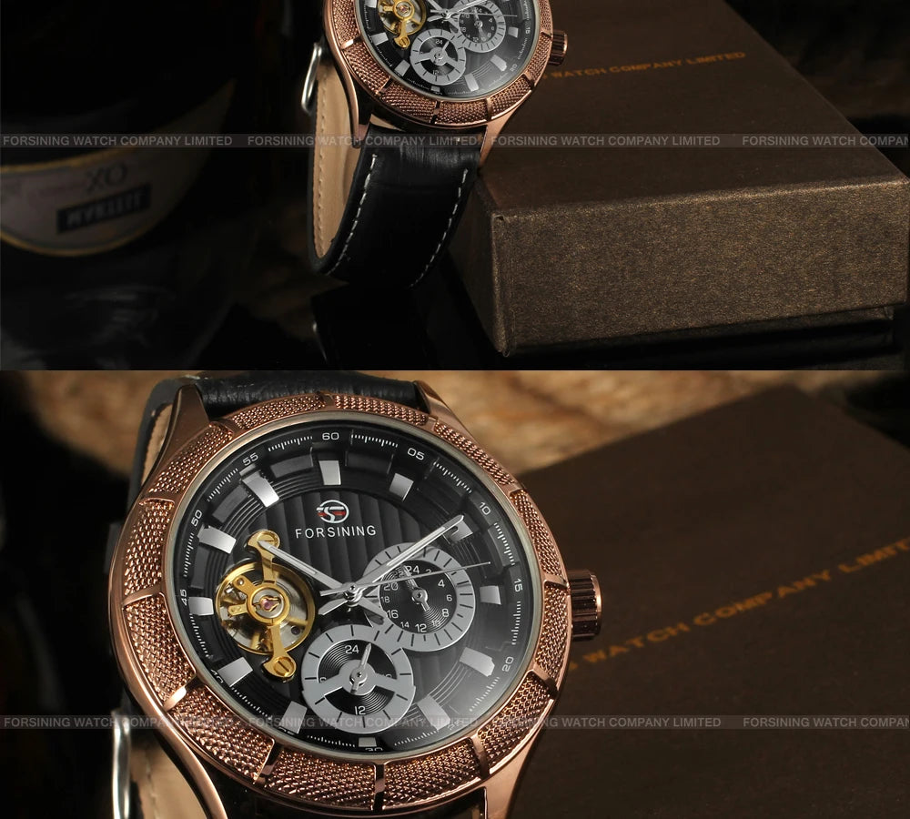 Excellence Tourbillon Skeleton Multifunctional Hands Automatic Movement Man Watch Mechanical Waterproof Male Wrist Watches