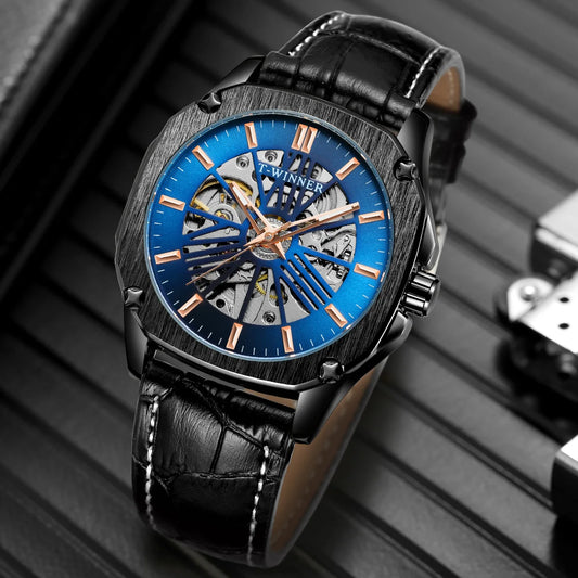 Excellence Replica Watch Fashion Classics Skeleton Mechanical Automatic Watches for men Vintage Bronze Wrist Men Watch