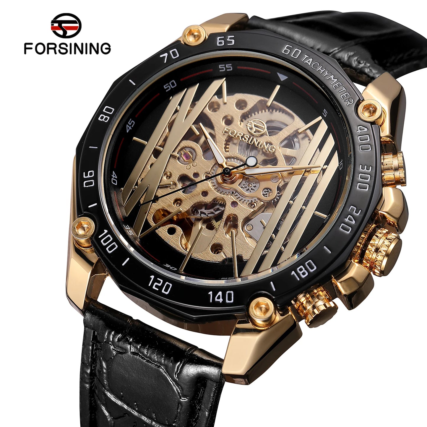 Excellence New Desigh Steel Skeleton Mechanical Watch Male Automatic Movement Man Wrist Watches Waterproof High End Luxury