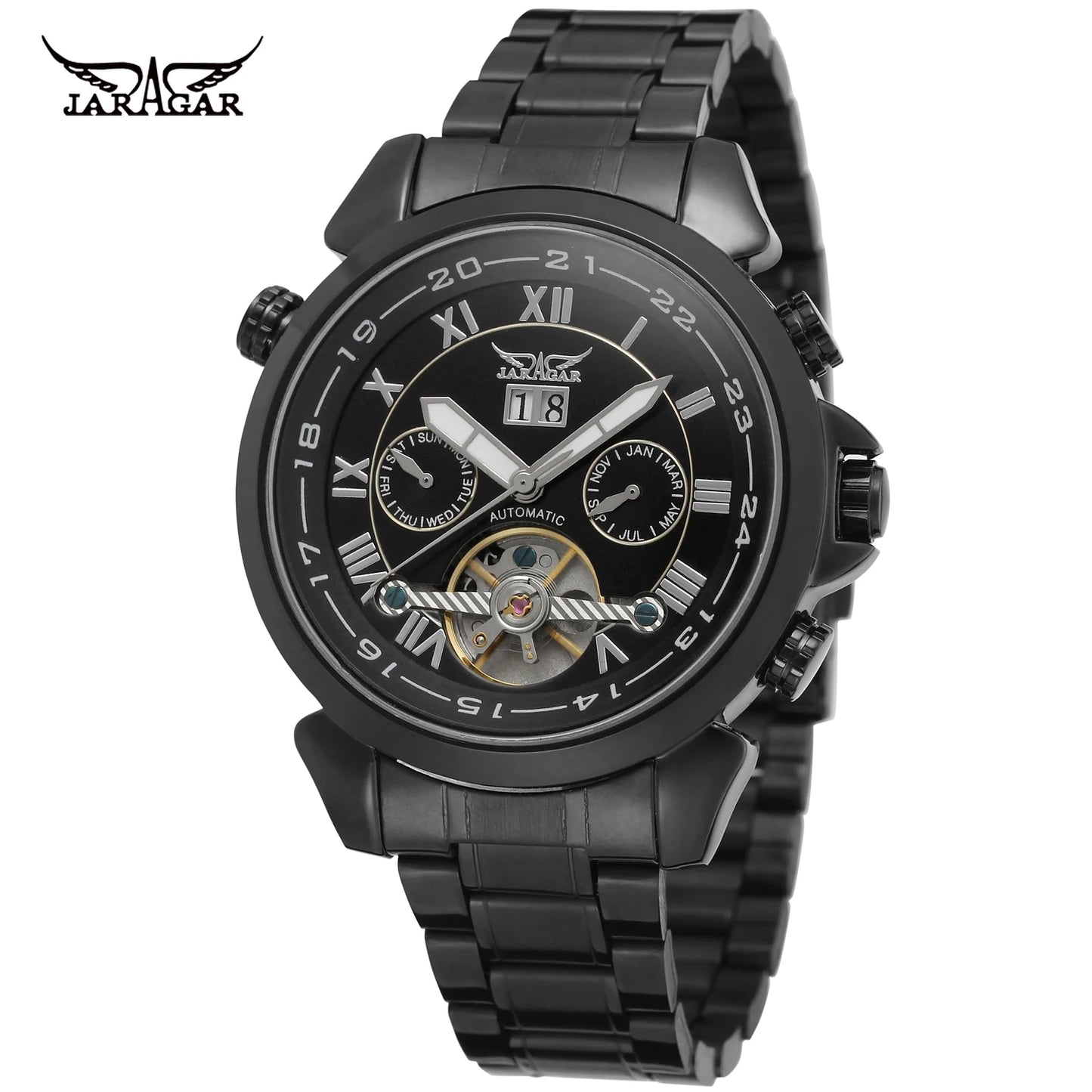 Excellence Original Luxury Tourbillon Automatic watch men Stainless Steel Elegant Mechanical Luminous Waterproof Male Wrist Watches