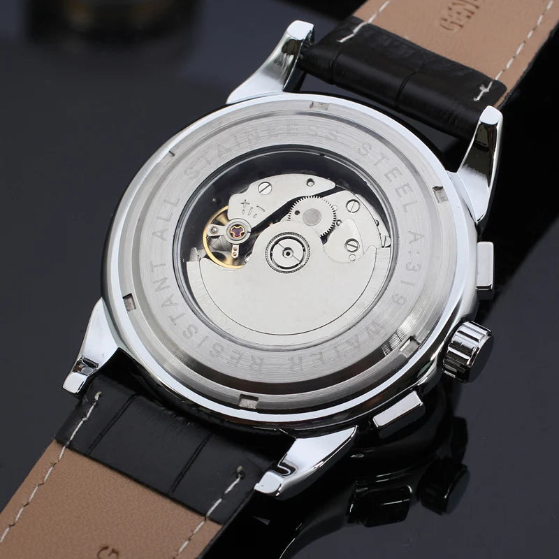 Excellence Moon Phase Multifunctional Automatic Man Watch Mechanical Waterproof Leather High-End Luxury Elegant Wrist watch