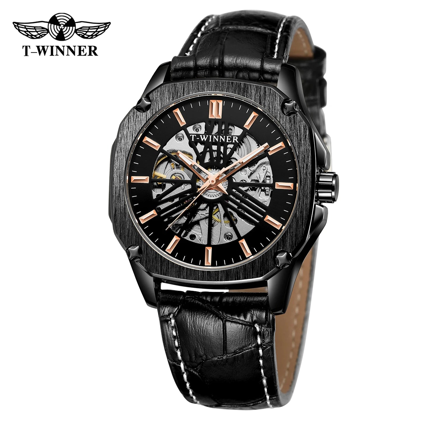 Excellence Replica Watch Fashion Classics Skeleton Mechanical Automatic Watches for men Vintage Bronze Wrist Men Watch