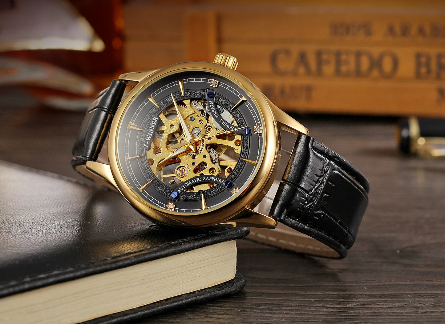 Excellence Original Replica Watch Red Transparent Skeleton Mechanical Wrist watches for men Fancy And Stylish