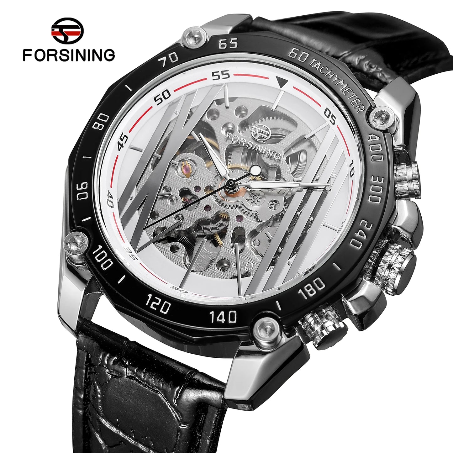 Excellence New Desigh Steel Skeleton Mechanical Watch Male Automatic Movement Man Wrist Watches Waterproof High End Luxury