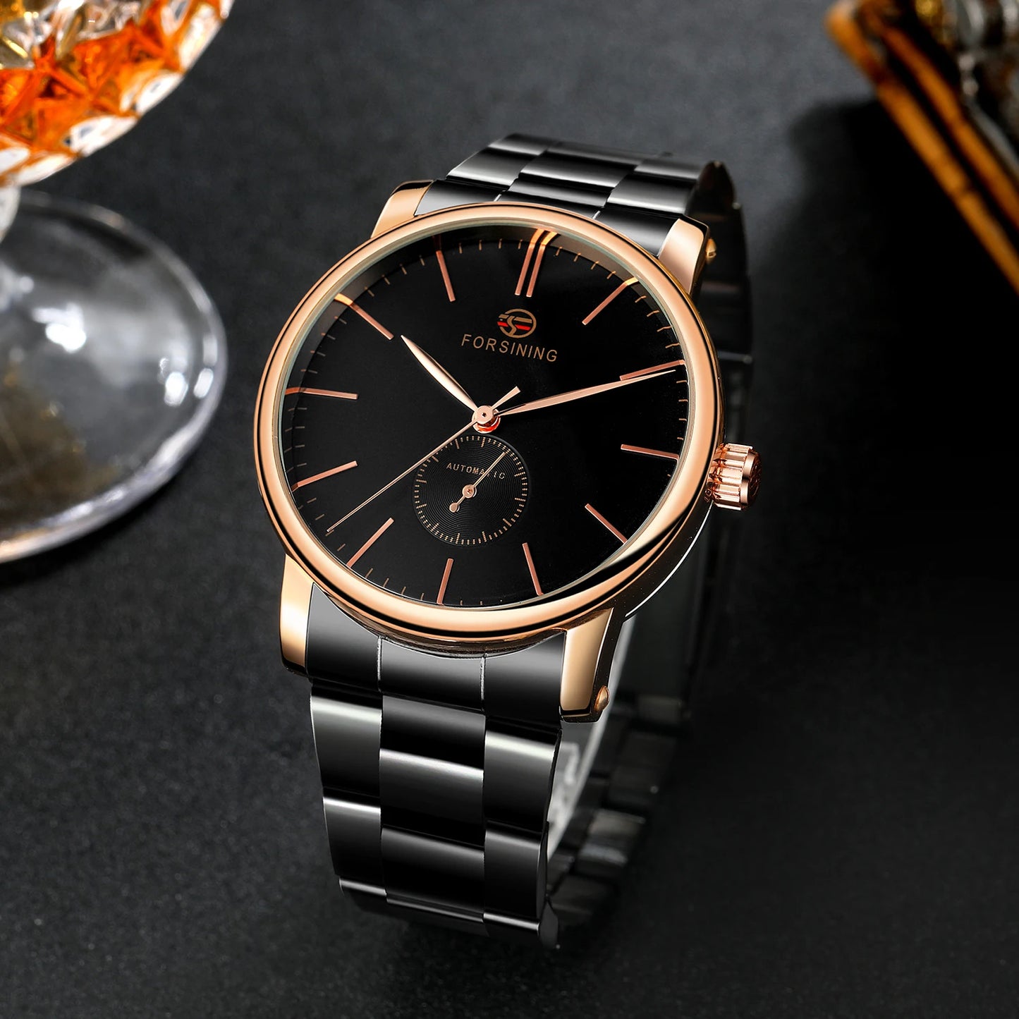 Excellence Luxury Brand Men's Watches Mechanical Movement stainless steel Automatic Self-winding Clock Male Big Dial Wrist Watches