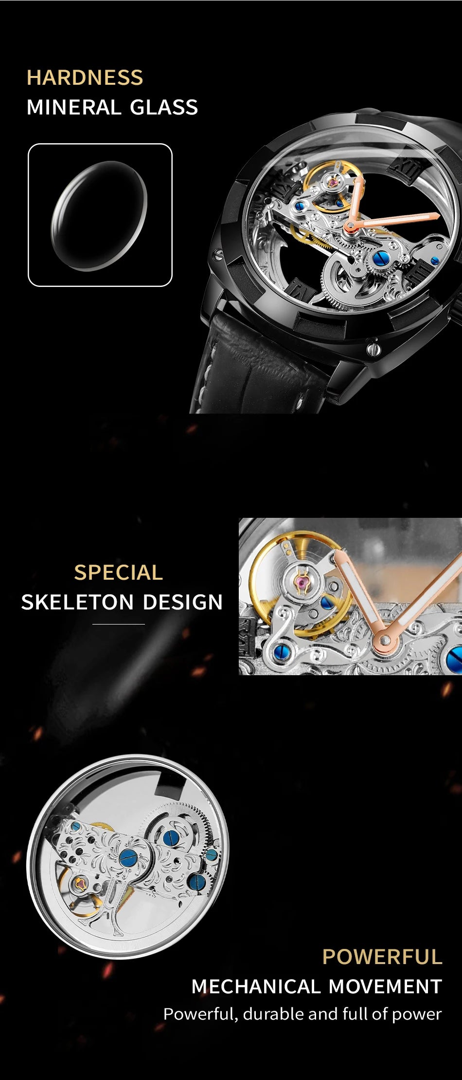 Excellence Top Brand Luxury Stainless Steel Skeleton Tourbillon Automatic Movement Men Watch Mechanical Waterproof Luminous Wrist Clock