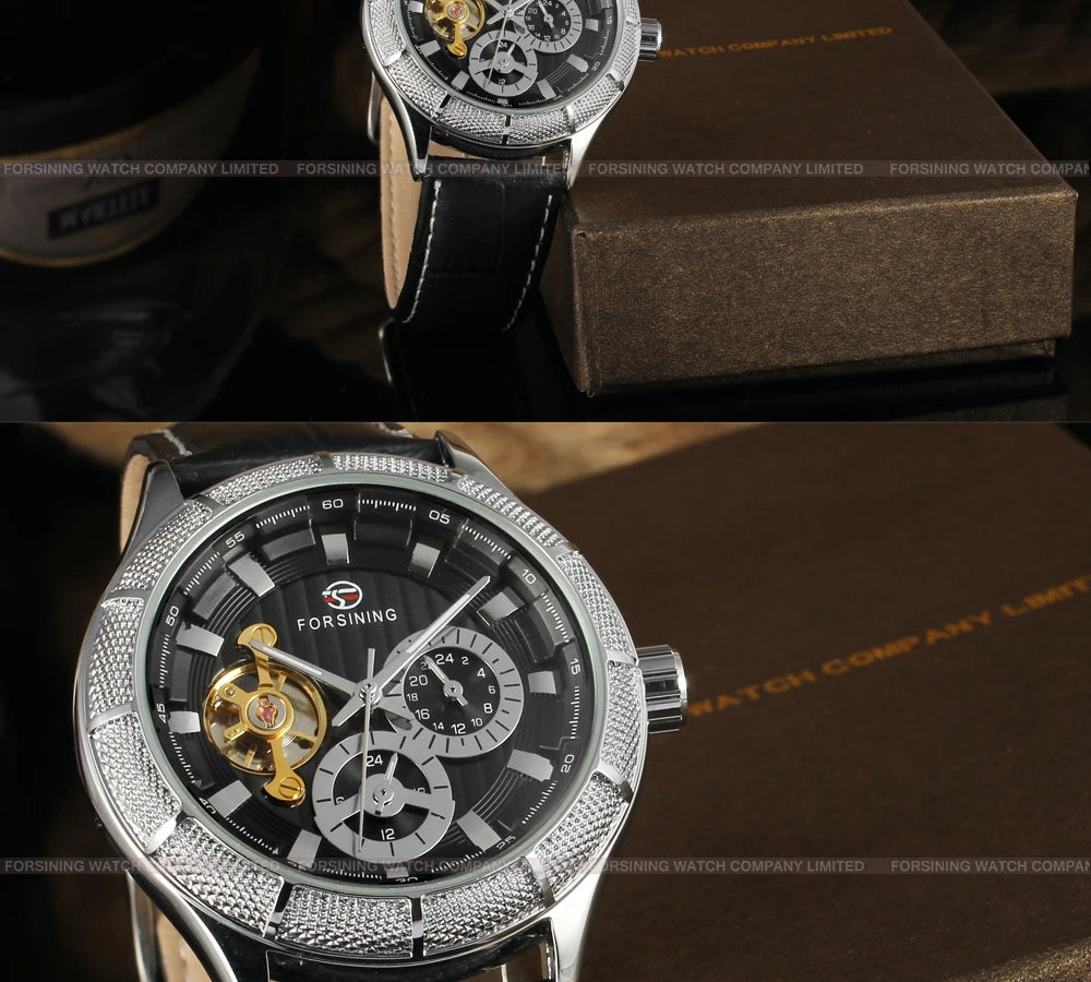 Excellence Tourbillon Skeleton Multifunctional Hands Automatic Movement Man Watch Mechanical Waterproof Male Wrist Watches