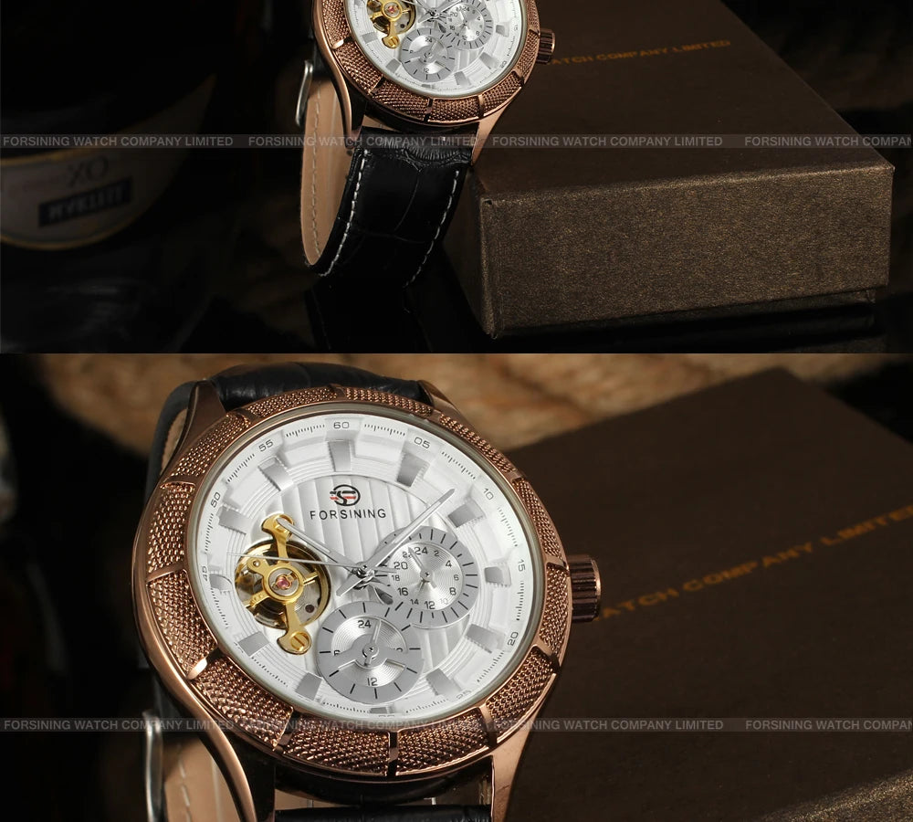 Excellence Tourbillon Skeleton Multifunctional Hands Automatic Movement Man Watch Mechanical Waterproof Male Wrist Watches