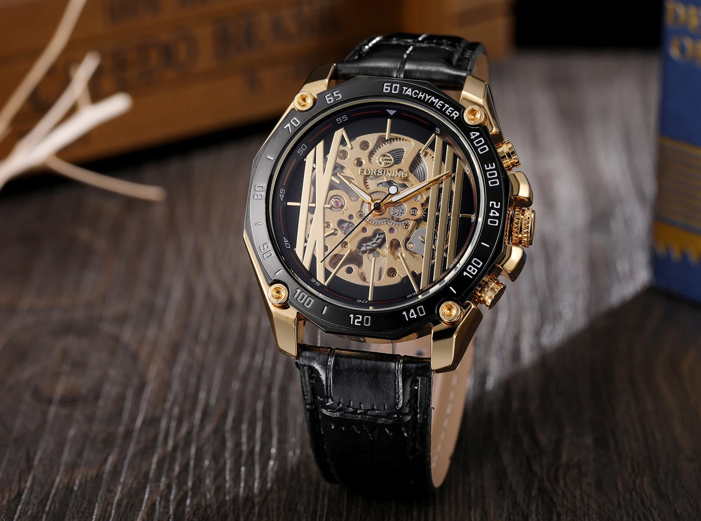 Excellence New Desigh Steel Skeleton Mechanical Watch Male Automatic Movement Man Wrist Watches Waterproof High End Luxury