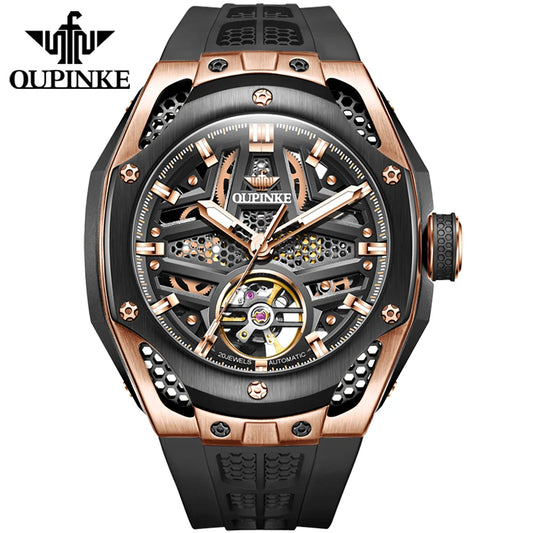 Excellence Men's Watches Full Skeleton 50ATM Waterproof Luminous Automatic Mechanical Watch