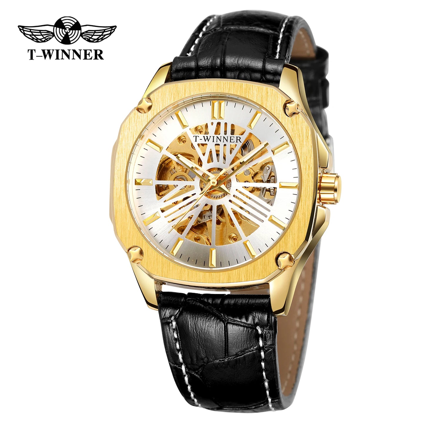 Excellence Replica Watch Fashion Classics Skeleton Mechanical Automatic Watches for men Vintage Bronze Wrist Men Watch