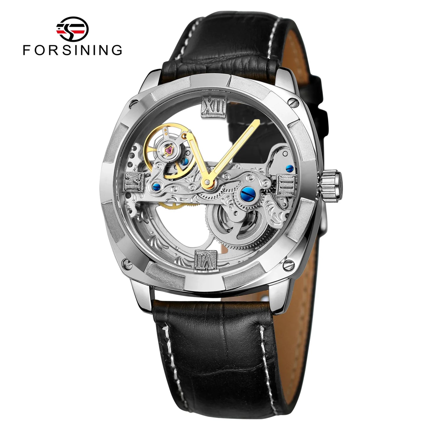 Excellence Top Brand Luxury Stainless Steel Skeleton Tourbillon Automatic Movement Men Watch Mechanical Waterproof Luminous Wrist Clock