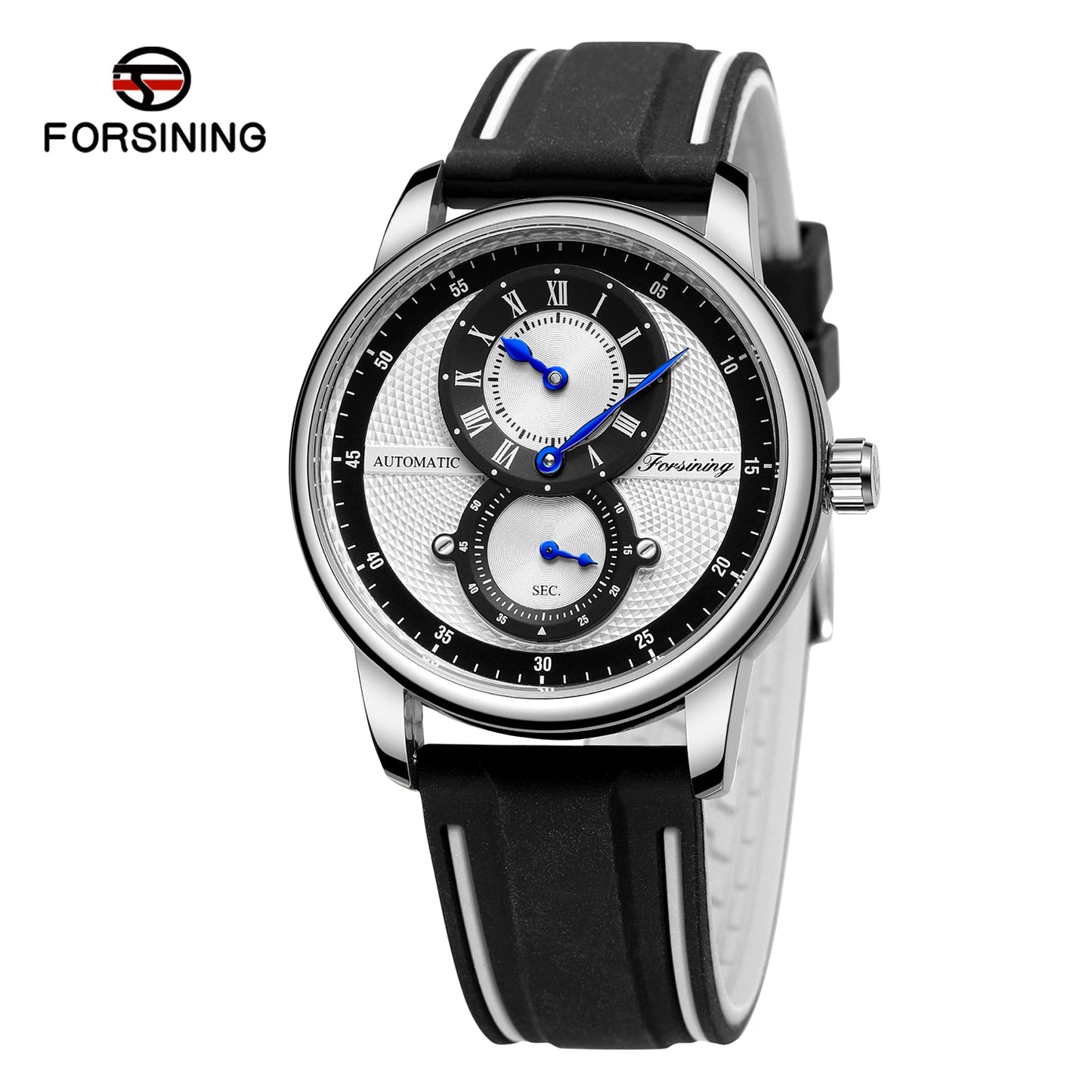 Excellence Red Casual Automatic Mechanical Watches Rubber strap Waterproof Men's Watch Top Brand Luxury Watch