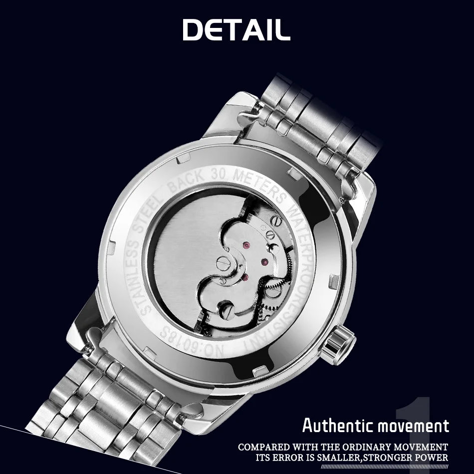 Excellence  Original 3D Diamond Men Watches Top Luxury Automatic Mechanical Moon Phase Tourbillon Wrist watch Waterproof Clock