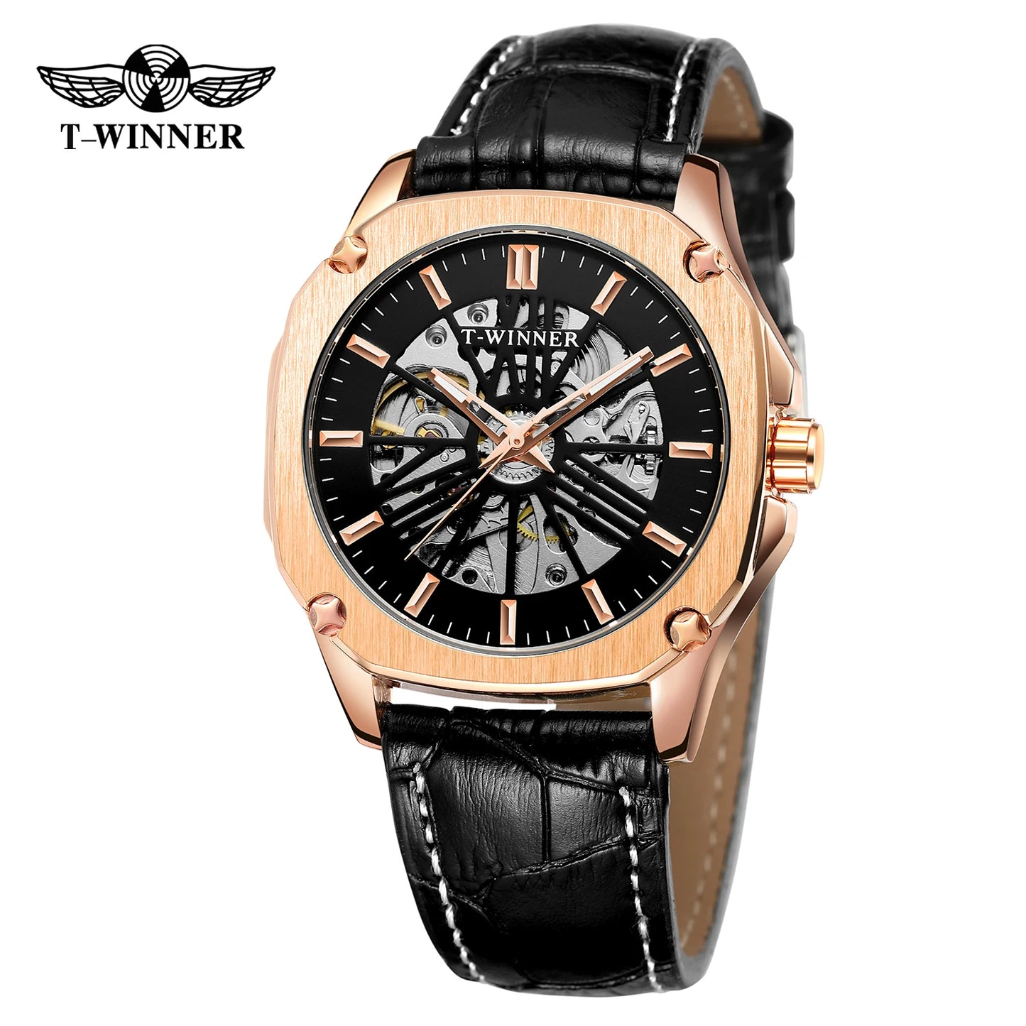 Excellence Replica Watch Fashion Classics Skeleton Mechanical Automatic Watches for men Vintage Bronze Wrist Men Watch