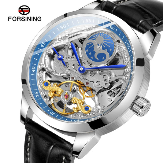 Excellence High-quality Multiple Time Zon Moonphase Tourbillion Automatic Watch Regulator Skeleton Mechanical Watches for men replica