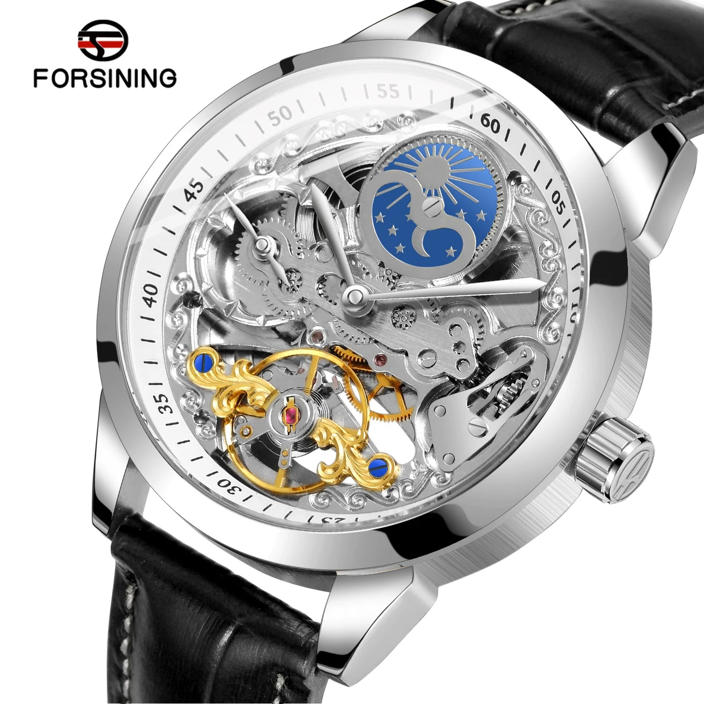 Excellence High-quality Multiple Time Zon Moonphase Tourbillion Automatic Watch Regulator Skeleton Mechanical Watches for men replica