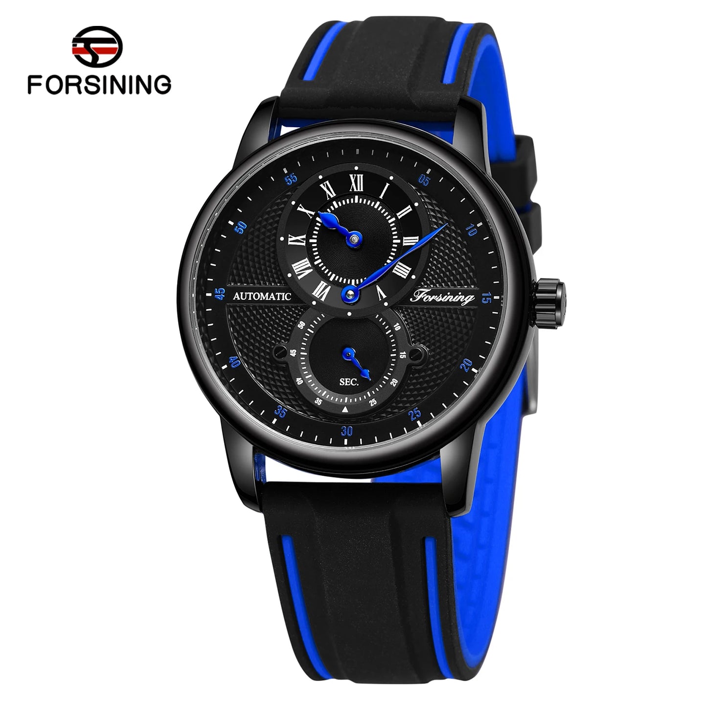 Excellence Red Casual Automatic Mechanical Watches Rubber strap Waterproof Men's Watch Top Brand Luxury Watch