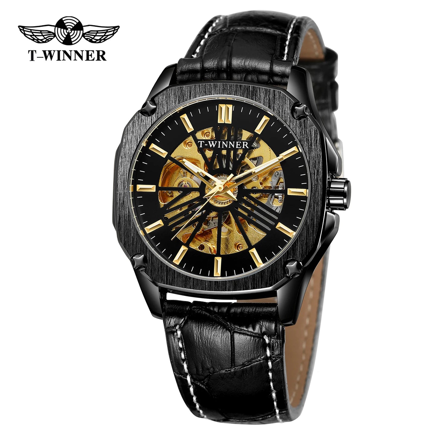 Excellence Replica Watch Fashion Classics Skeleton Mechanical Automatic Watches for men Vintage Bronze Wrist Men Watch