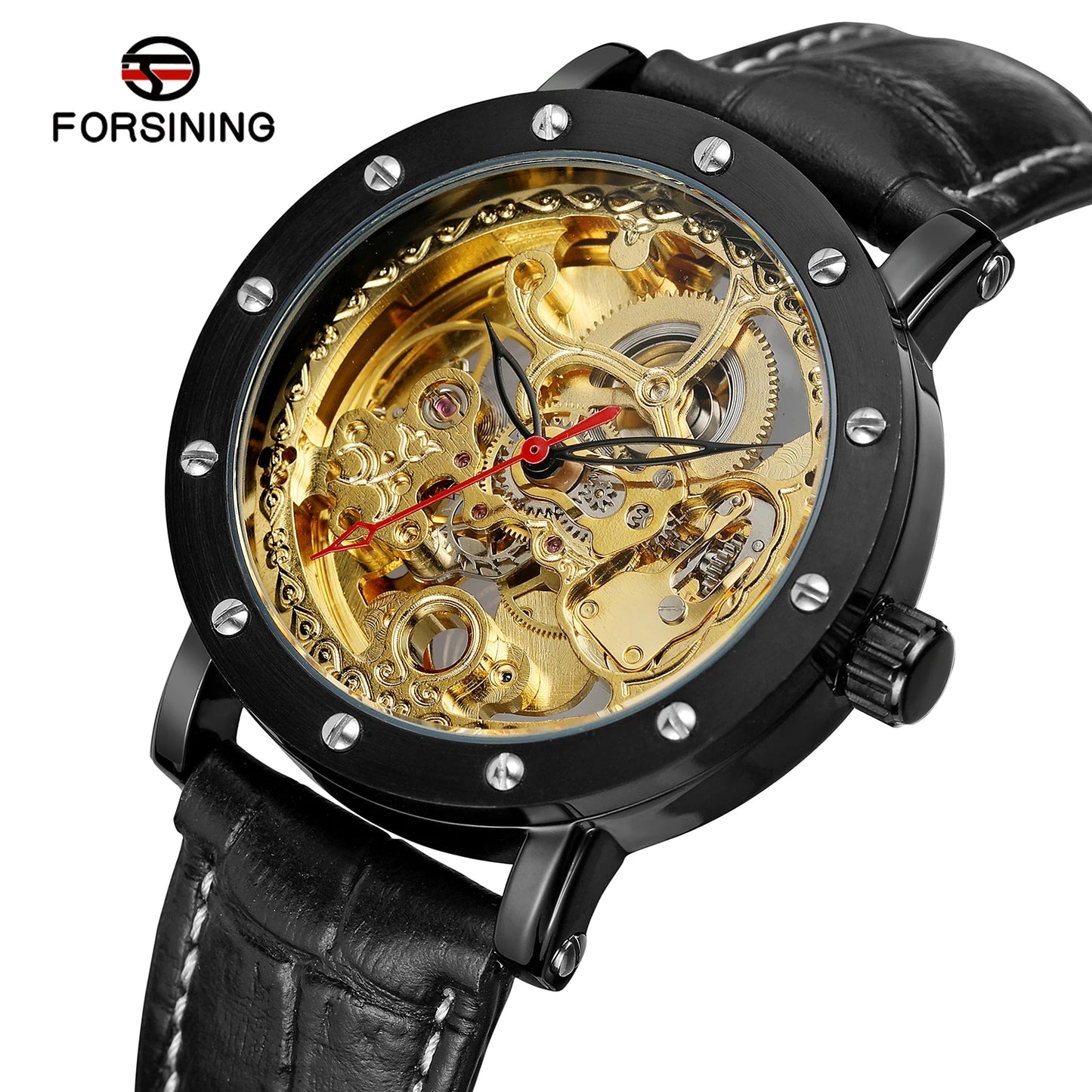 Excellence High Quality  men's watches Top Brand Luxury Hollow Skeleton Mechanical Automatic wristwatch  automatic