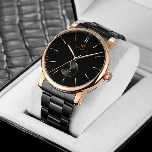 Excellence Luxury Brand Men's Watches Mechanical Movement stainless steel Automatic Self-winding Clock Male Big Dial Wrist Watches