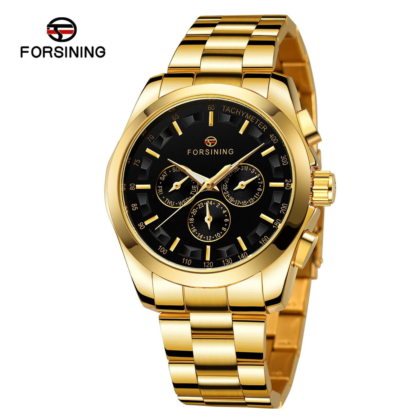 Excellence Business Style Automatic Watch Men Mechanical Wristwatch With Calendar Dial Stainless Steel Luminous Pointers